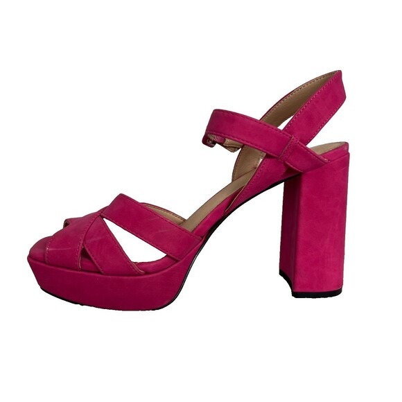 Limelight Hot Pink Amaris Chunky Platform Sandals Heels Size 10 Barbiecore Y2K - Picture 3 of 11